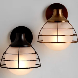 Black Metal Indoor/Outdoor Wall Sconce Light