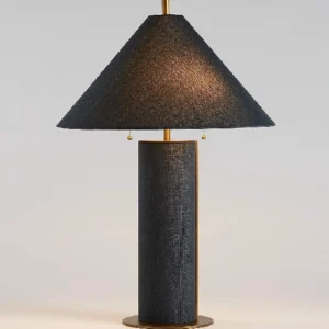 Remi Blue Linen Table Lamp